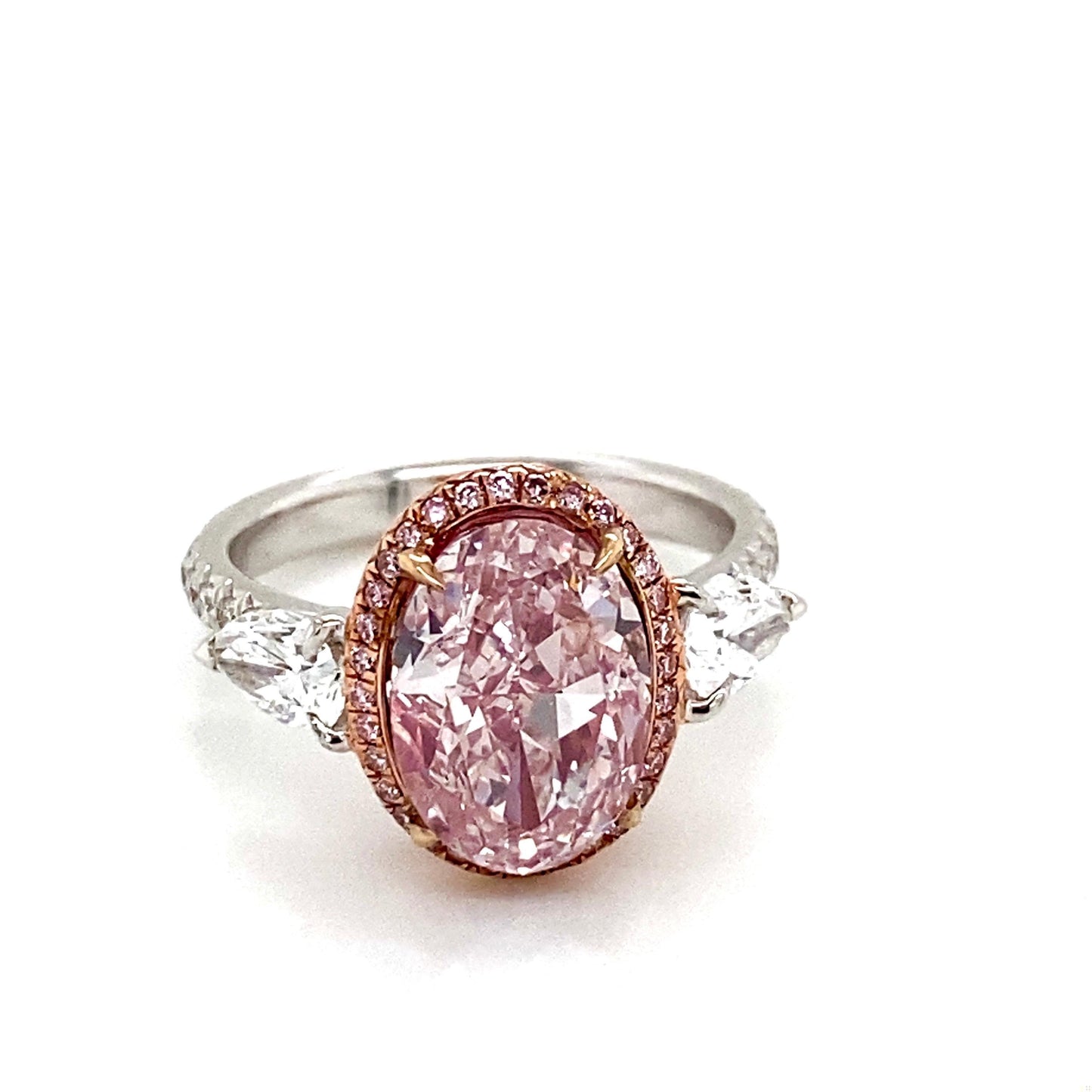 Emilio Jewelry GIA Certified 3.00 Carat Fancy Light Pure Pink Diamond Ring