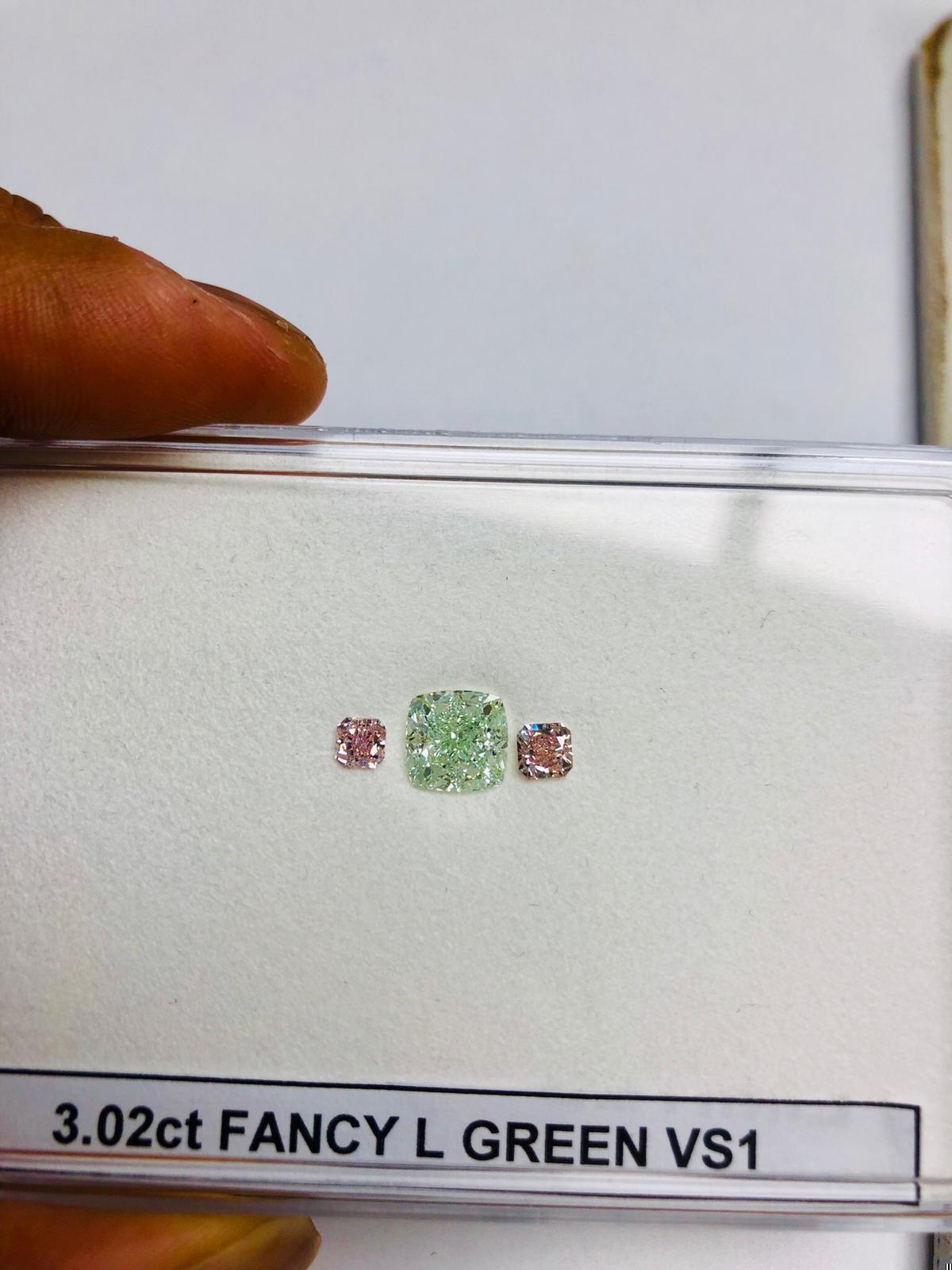 Emilio Jewelry GIA Certified 3.00 Carat Fancy Pure Green Diamond Ring