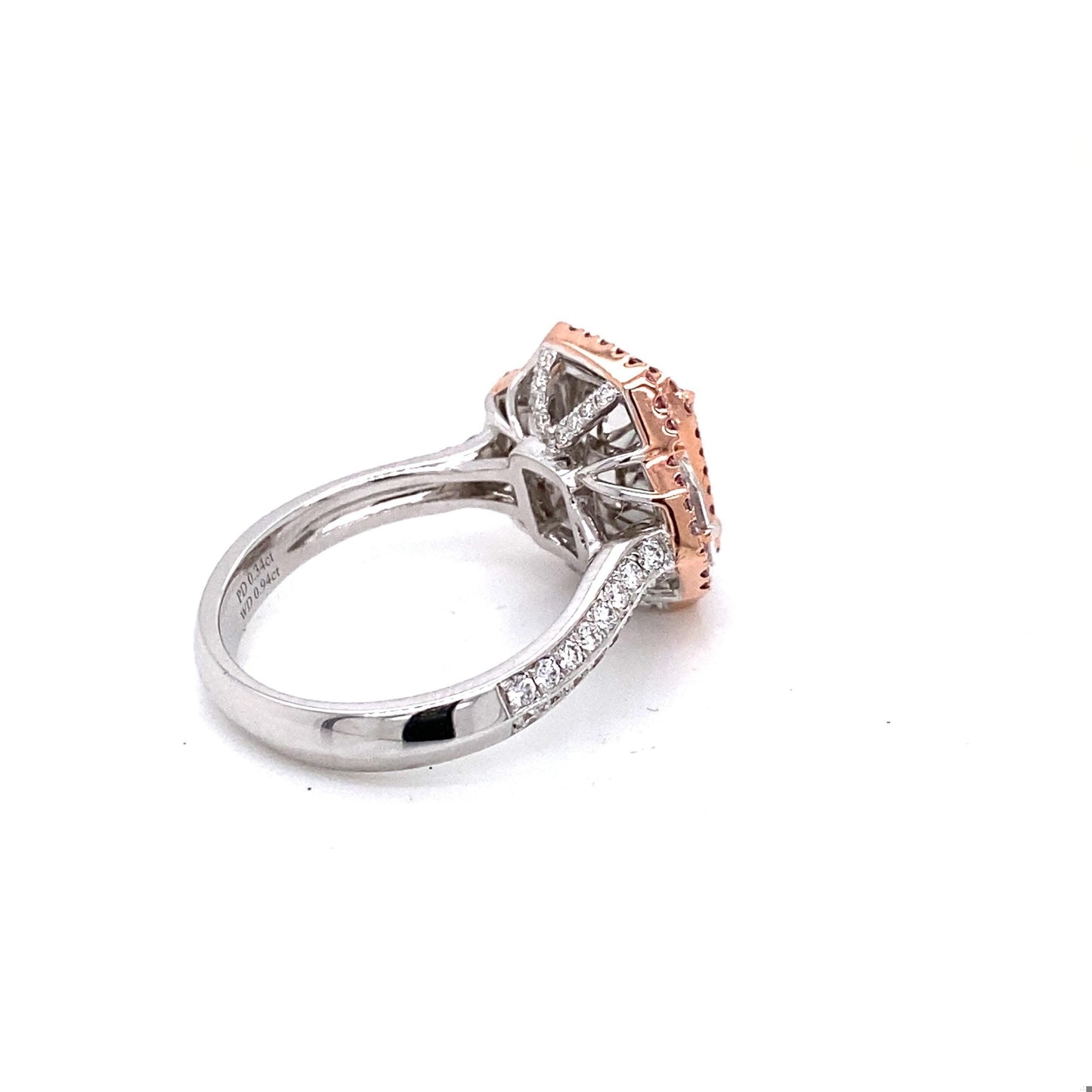 Emilio Jewelry GIA Certified 3.00 Carat Greenish Diamond Ring