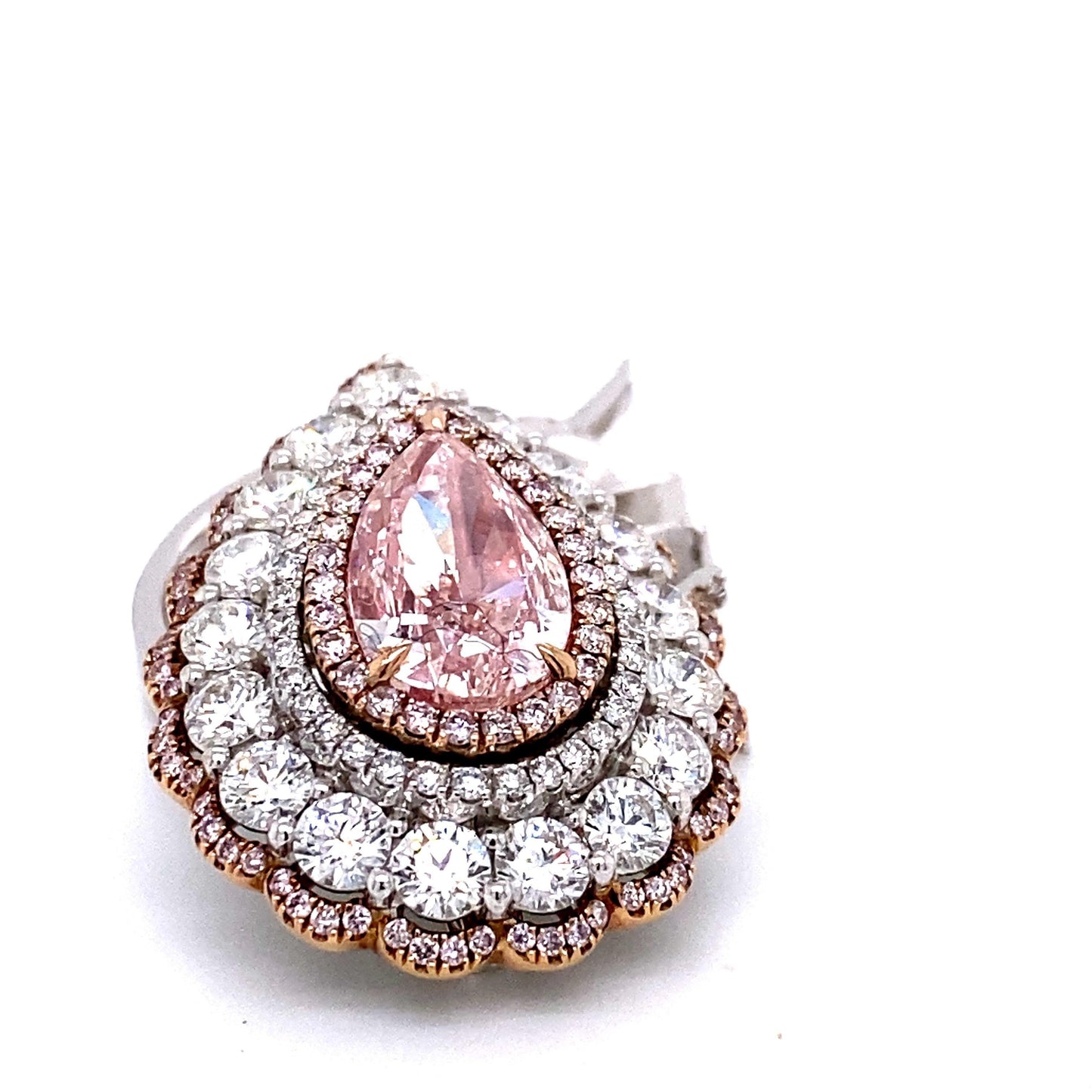 Emilio Jewelry GIA Certified 3.00 Carat Light Pure Pink Diamond Ring and Pendant