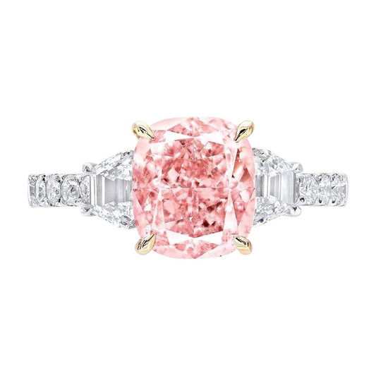 Emilio Jewelry GIA Certified 3.00 Carat Pink Diamond Ring