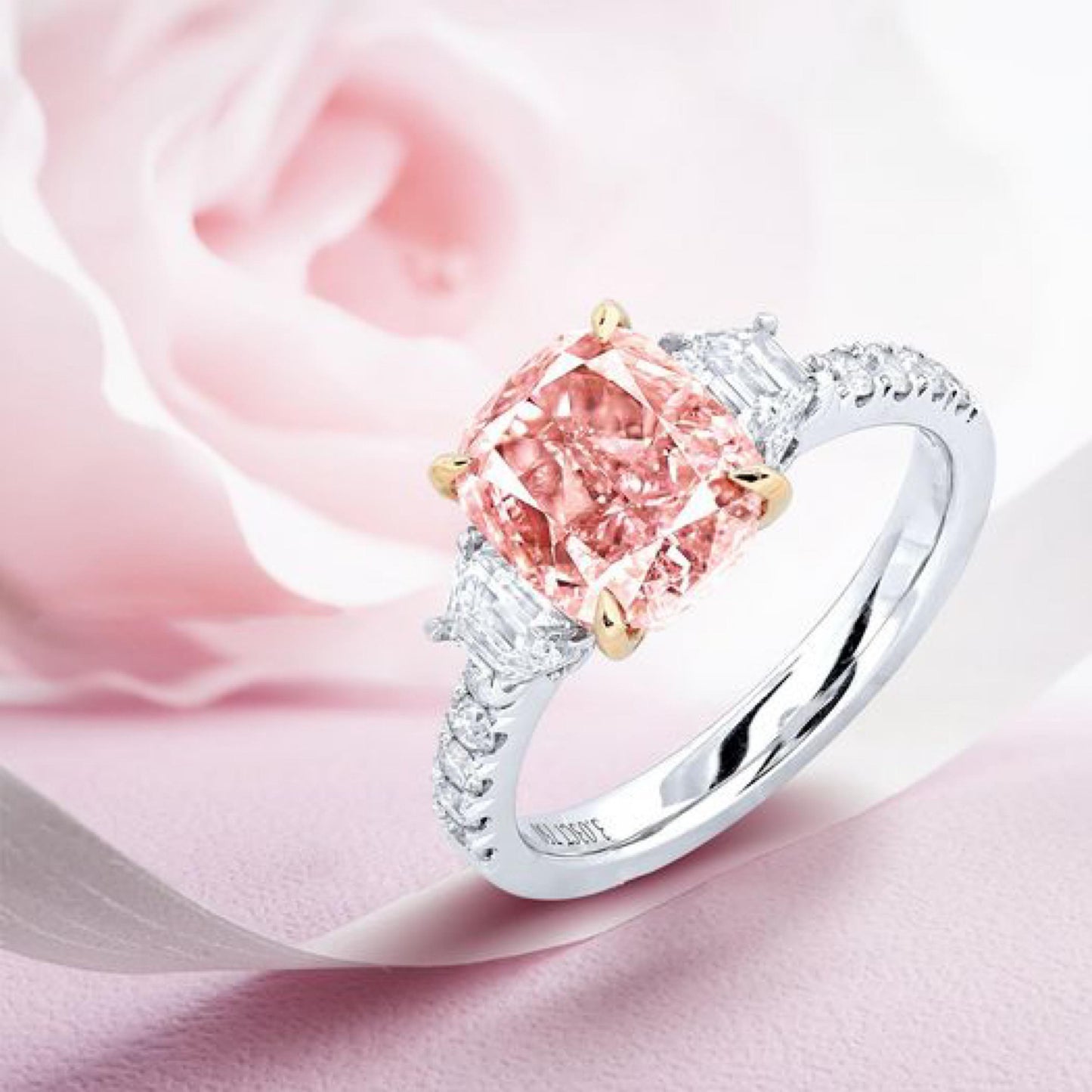 Emilio Jewelry GIA Certified 3.00 Carat Pink Diamond Ring