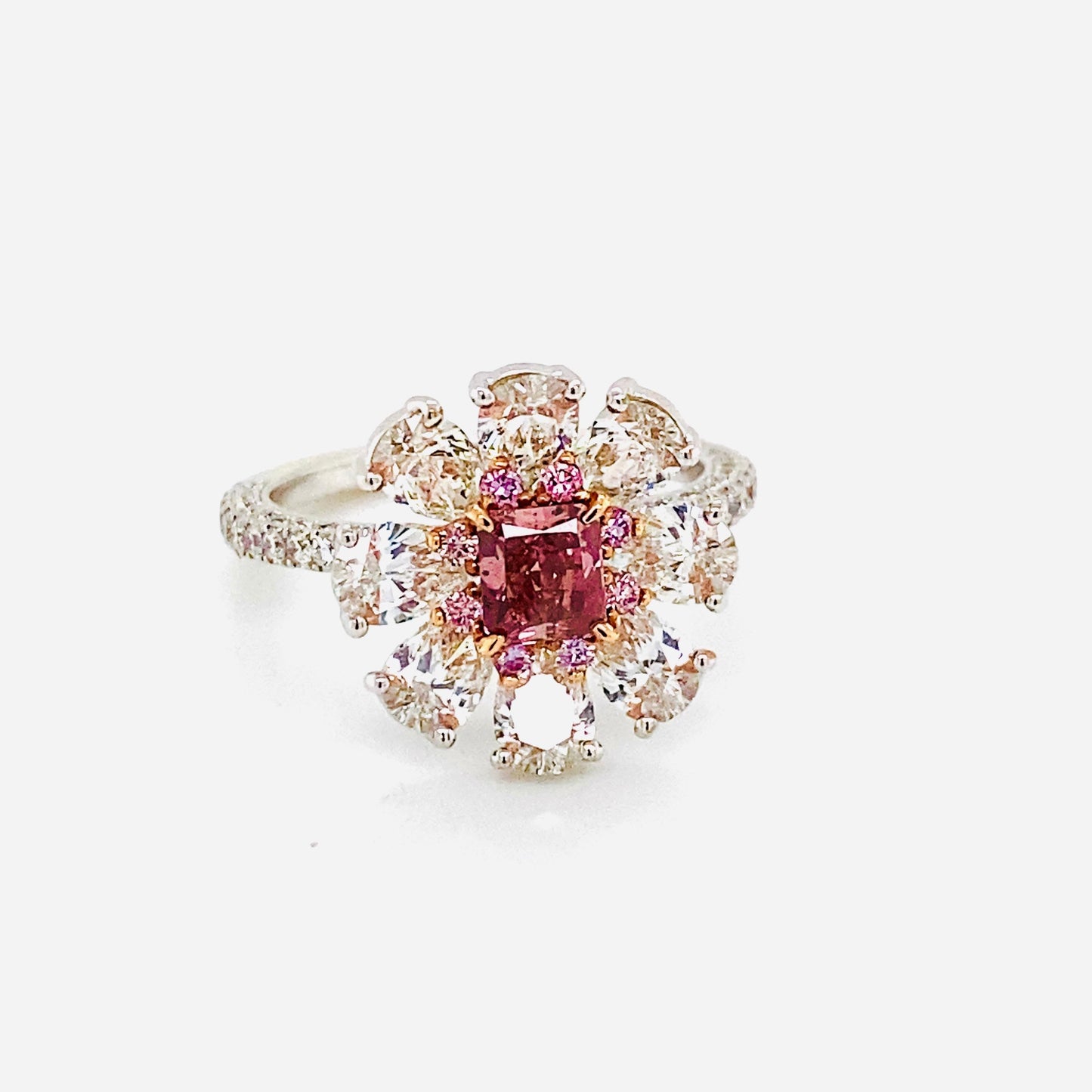 Emilio Jewelry GIA Certified 3.37 Carat Fancy Pure Red Diamond Ring