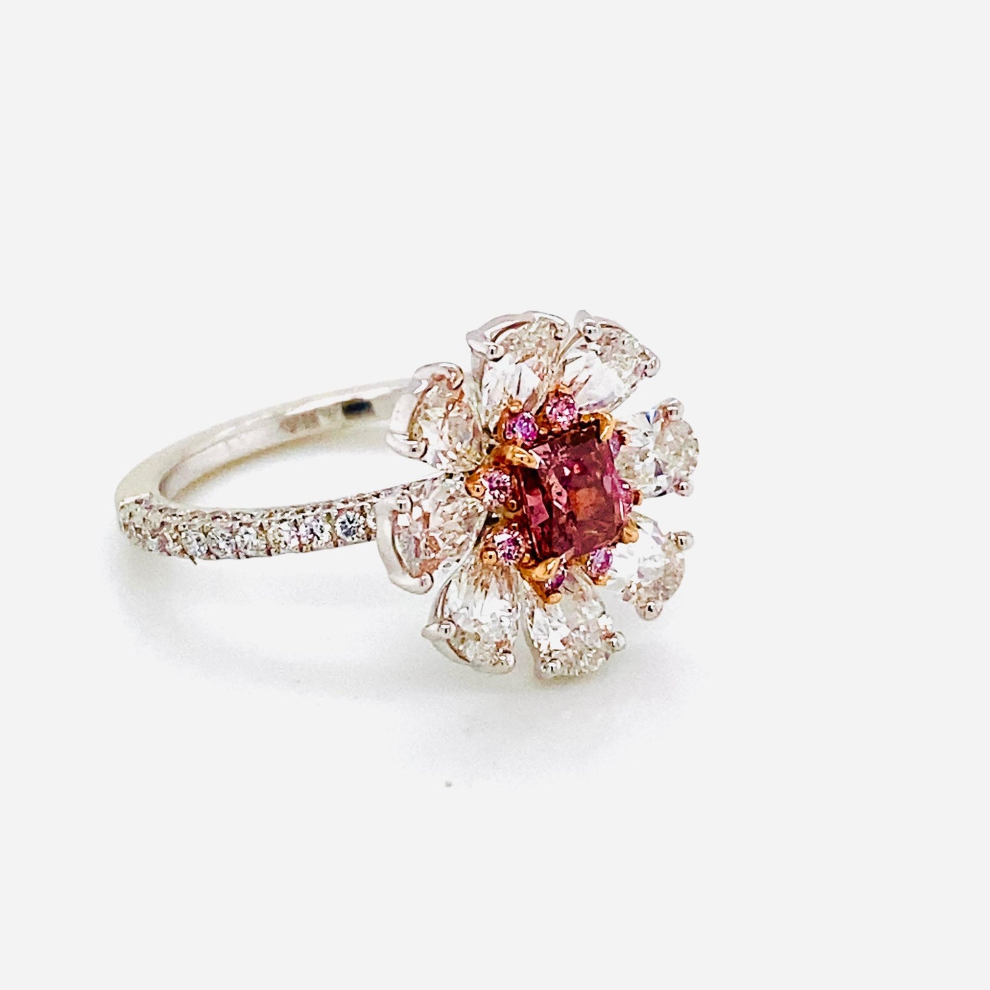 Emilio Jewelry GIA Certified 3.37 Carat Fancy Pure Red Diamond Ring