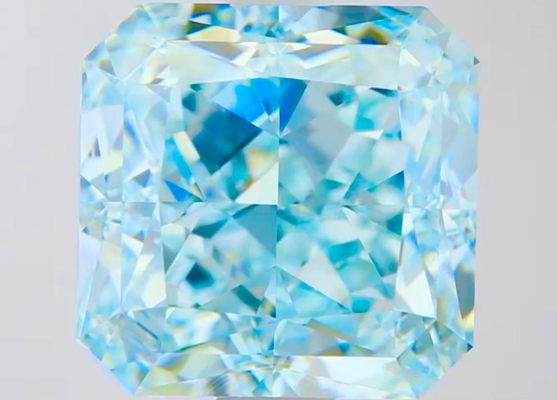 Emilio Jewelry GIA Certified 4.00 Carat Fancy Blue Diamond