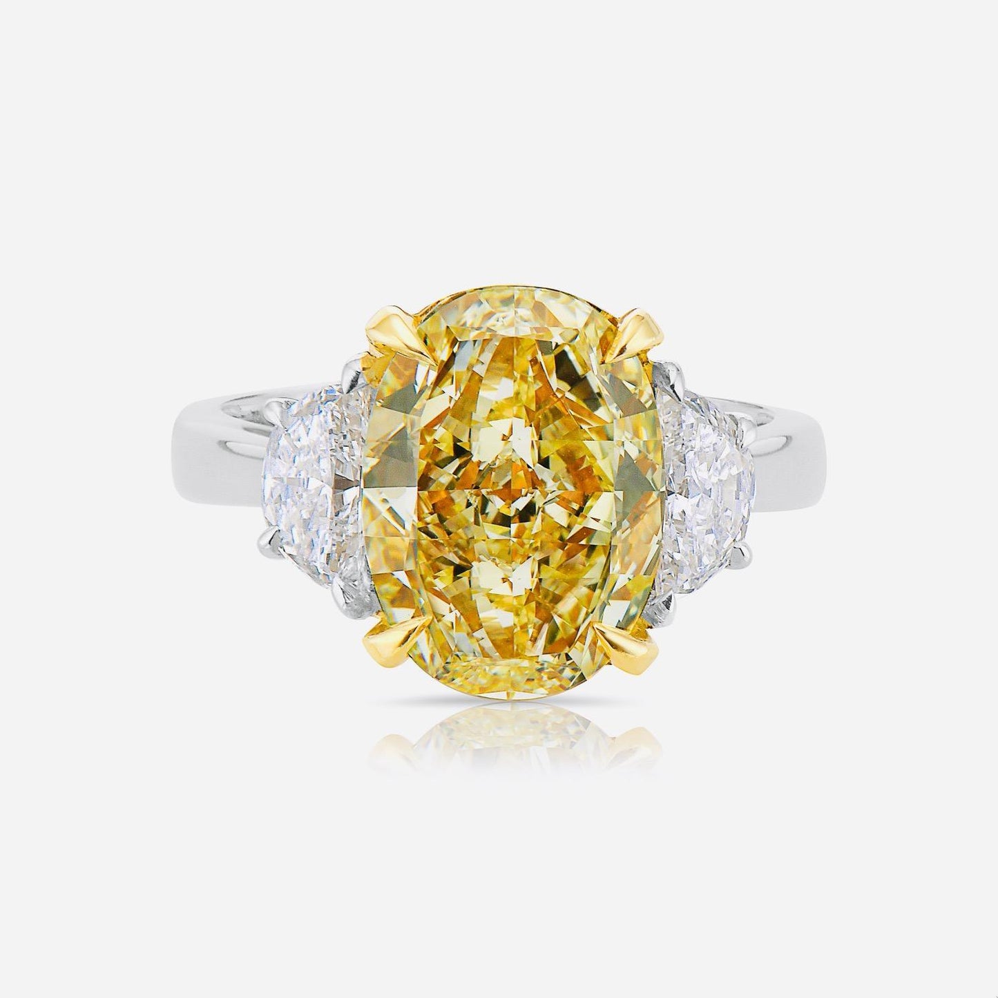 Emilio Jewelry GIA Certified 5.00 Carat Fancy Yellow Diamond Ring
