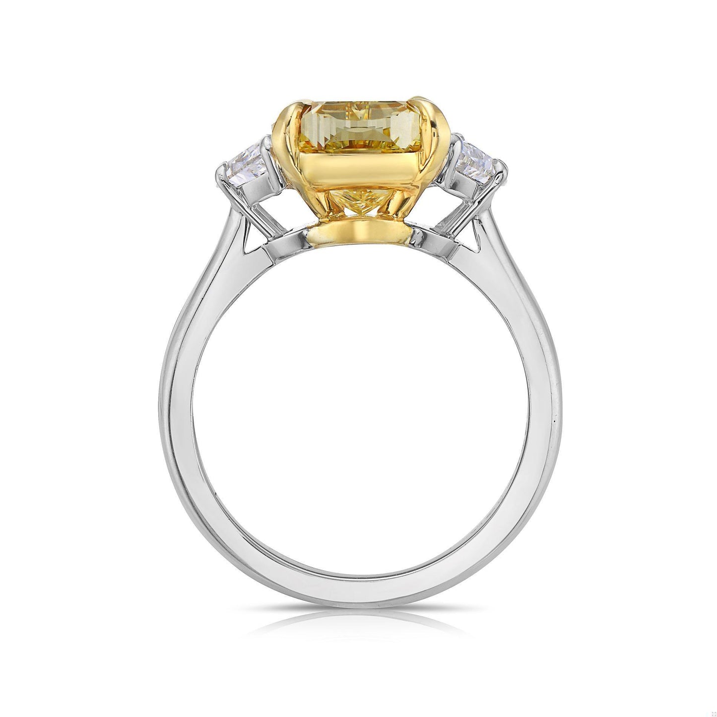 Emilio Jewelry GIA Certified 5.00 Carat Fancy Yellow Diamond Ring