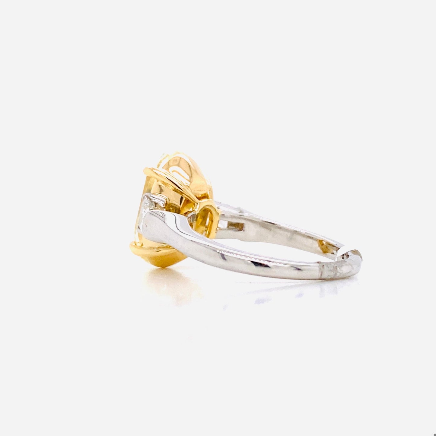 Emilio Jewelry GIA Certified 5.75 Carat Oval Fancy Yellow Diamond Ring