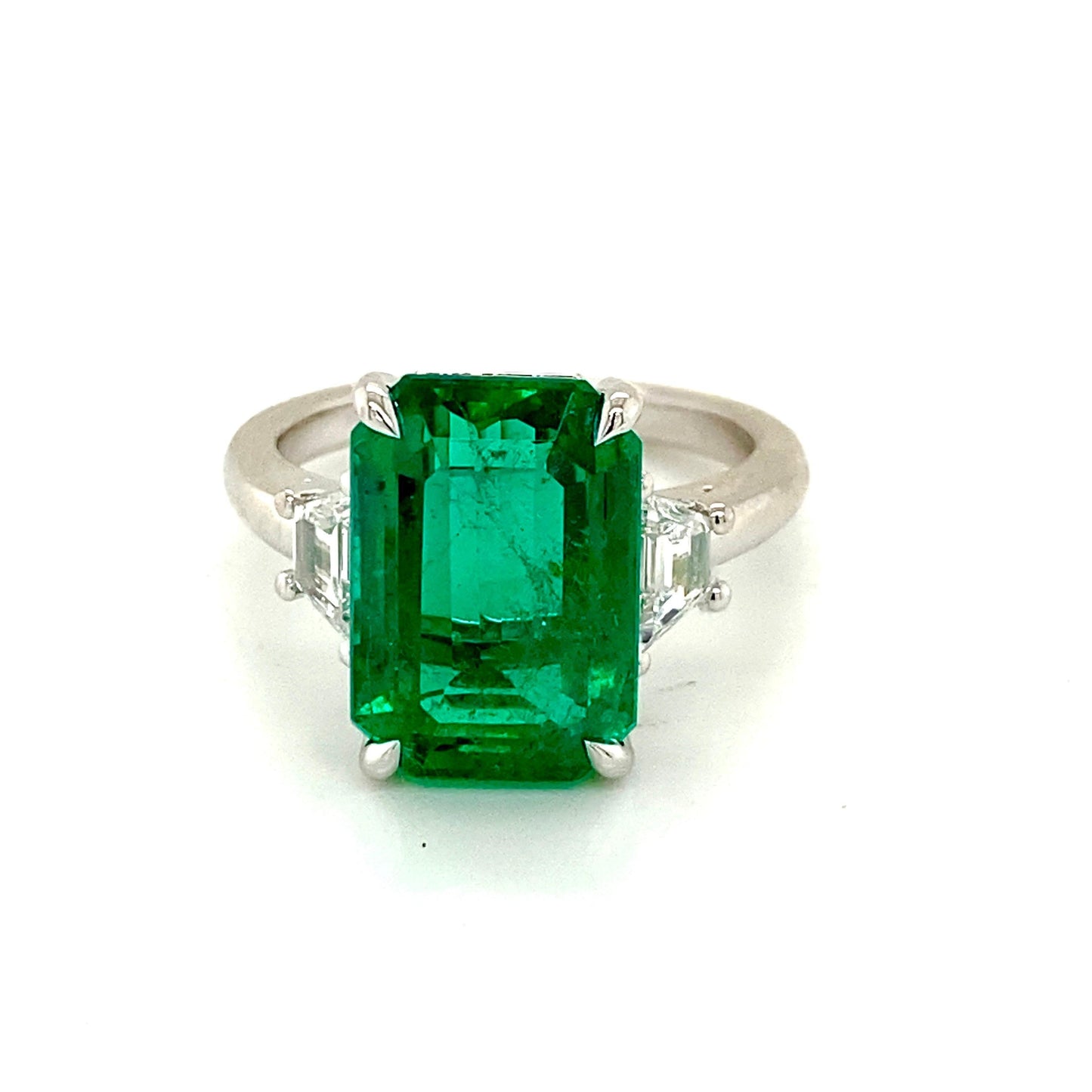 Emilio Jewelry GIA Certified 6.01 Carat Emerald Diamond Ring