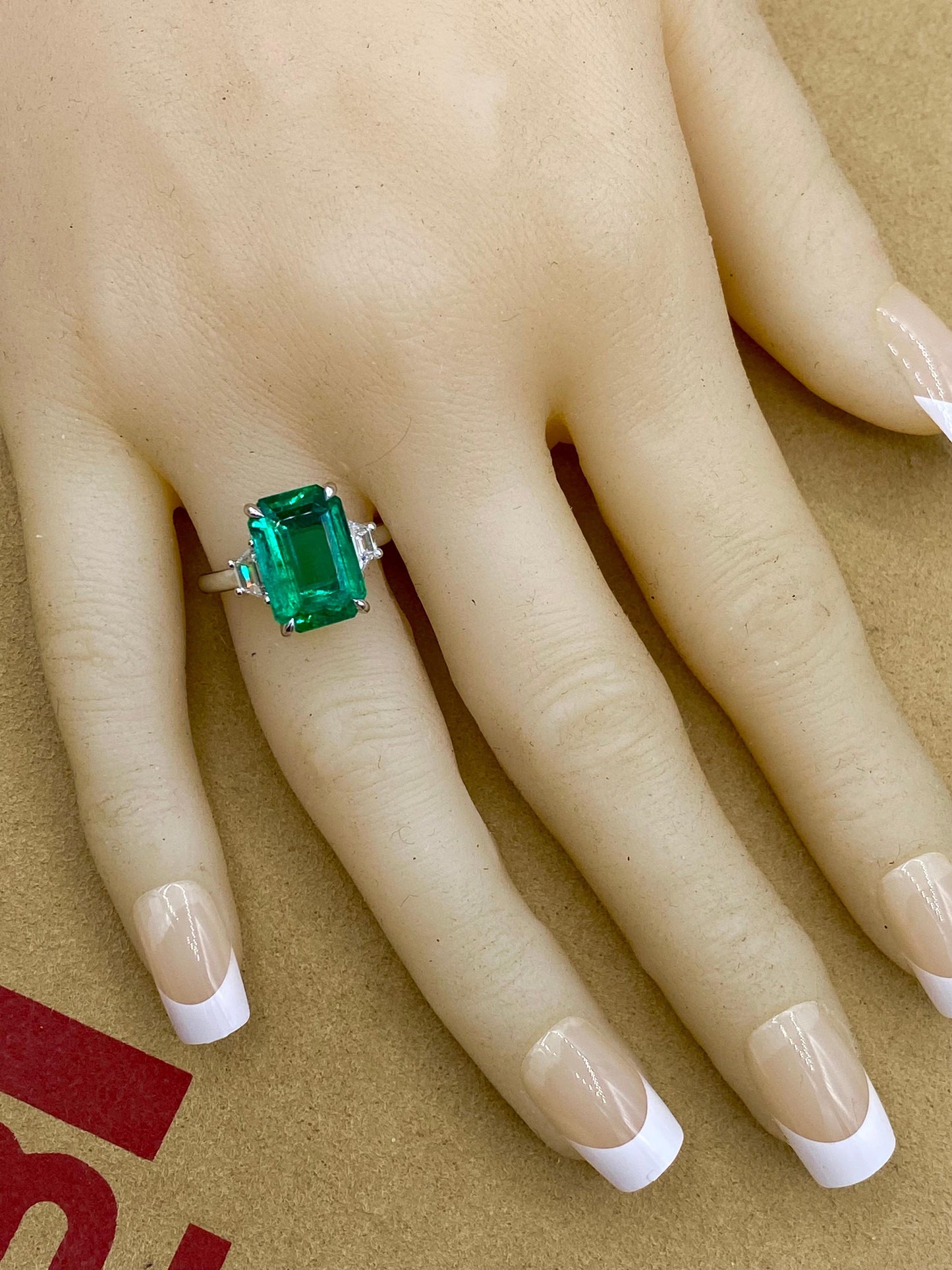 Emilio Jewelry GIA Certified 6.01 Carat Emerald Diamond Ring