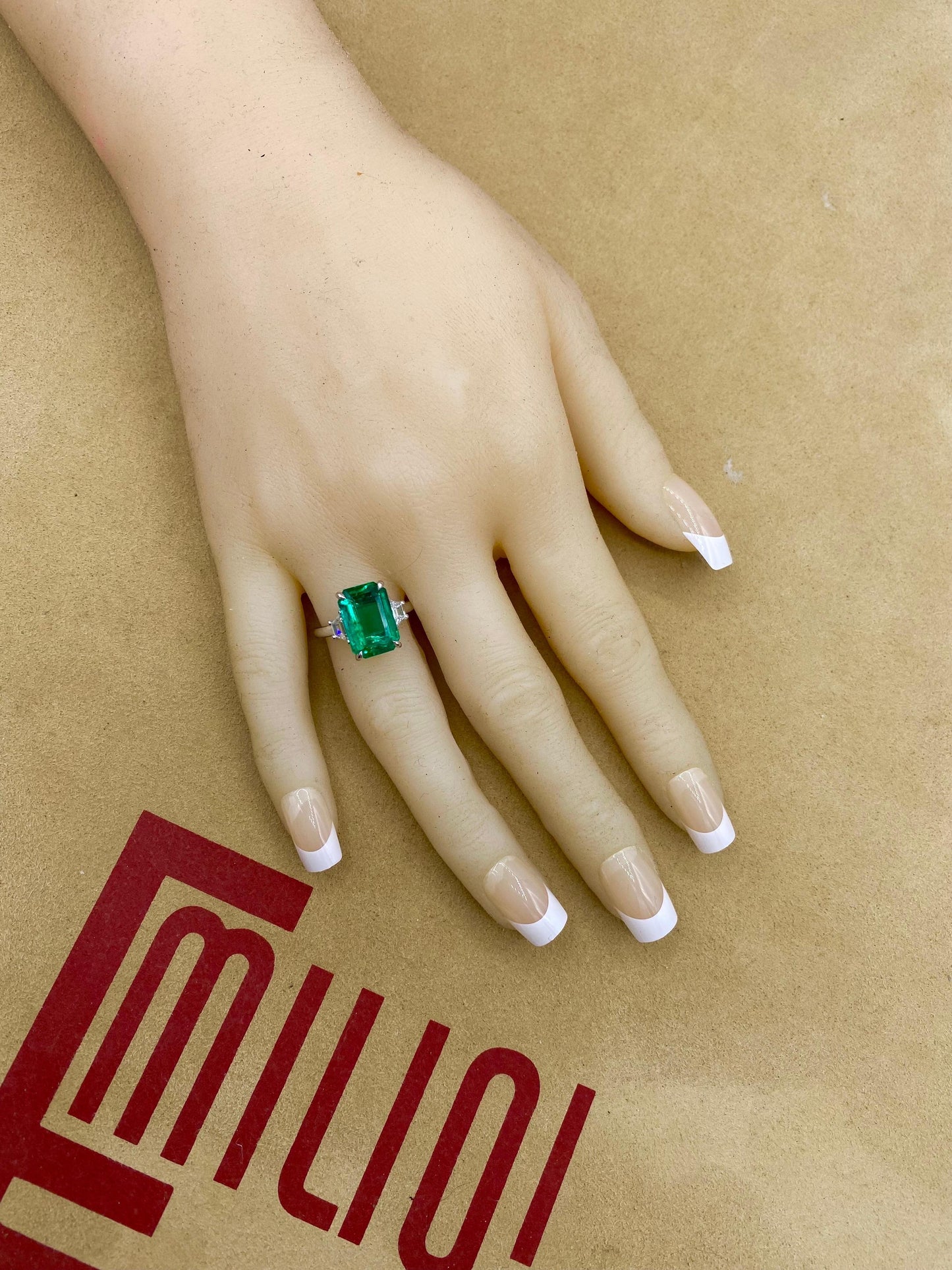 Emilio Jewelry GIA Certified 6.01 Carat Emerald Diamond Ring