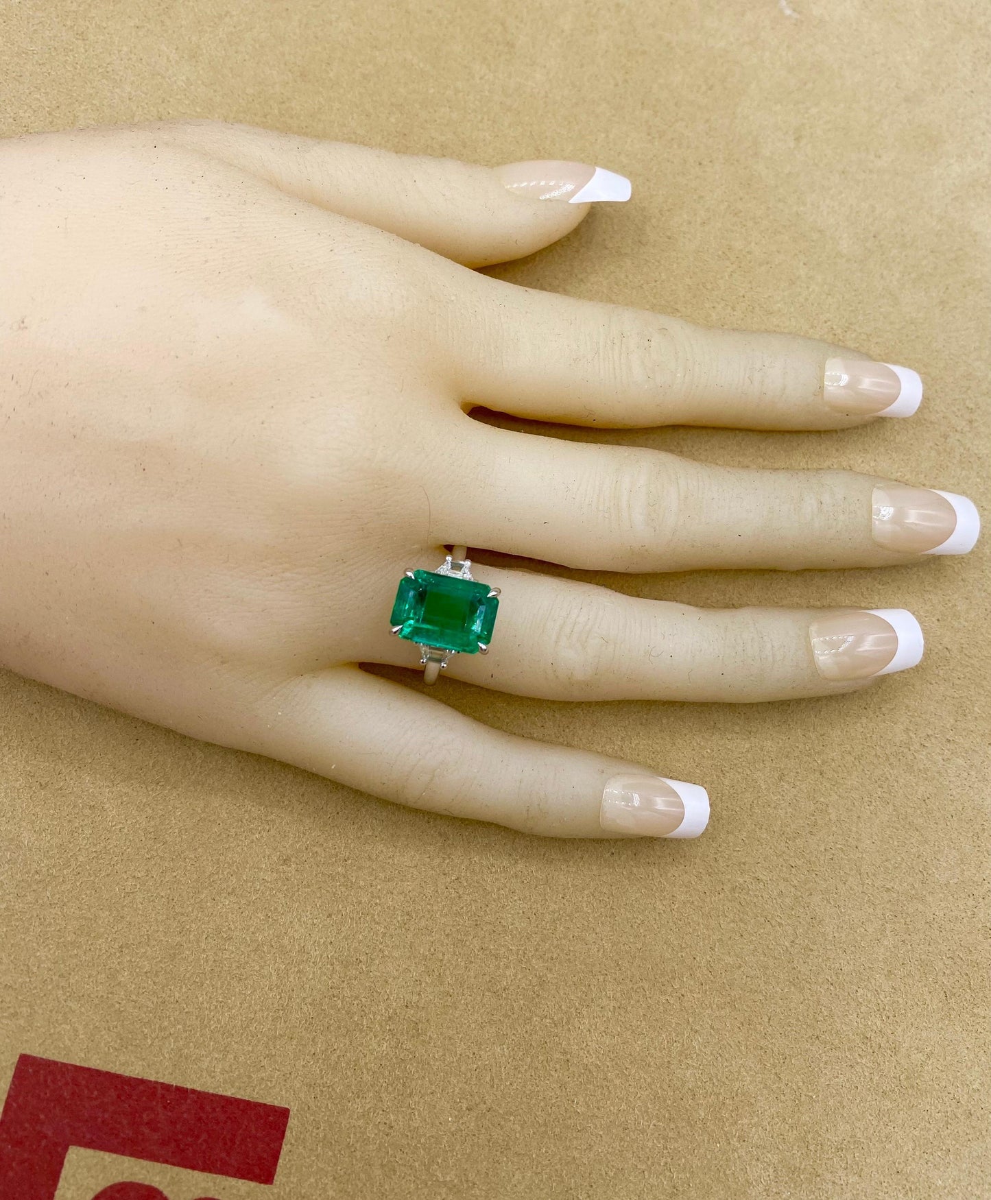 Emilio Jewelry GIA Certified 6.01 Carat Emerald Diamond Ring