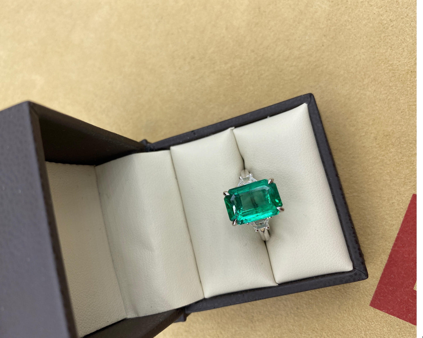 Emilio Jewelry GIA Certified 6.01 Carat Emerald Diamond Ring