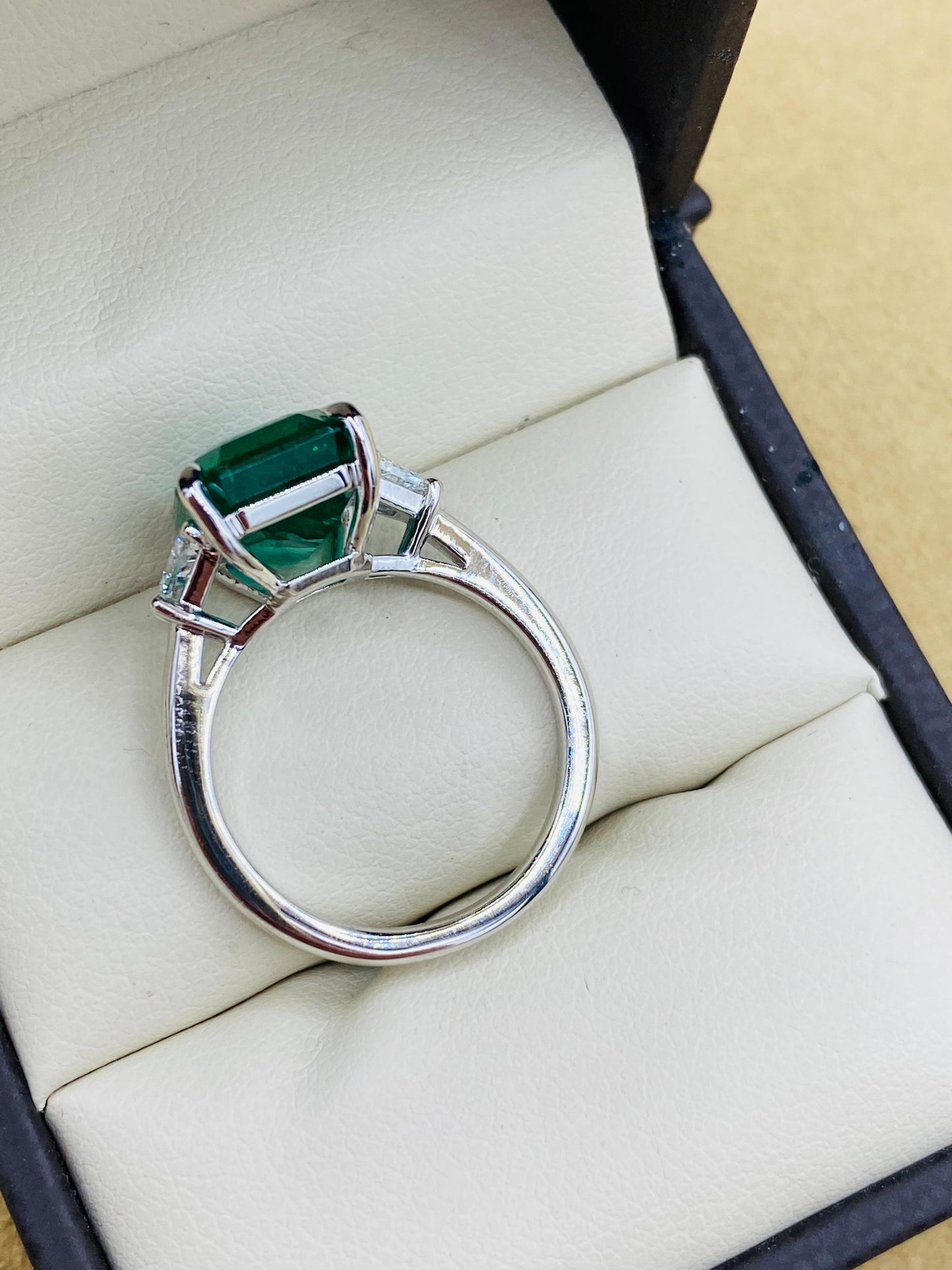 Emilio Jewelry GIA Certified 6.01 Carat Emerald Diamond Ring