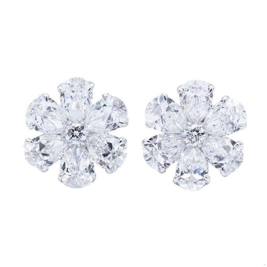 Emilio Jewelry GIA Certified 6.31 Carat Cluster Earring