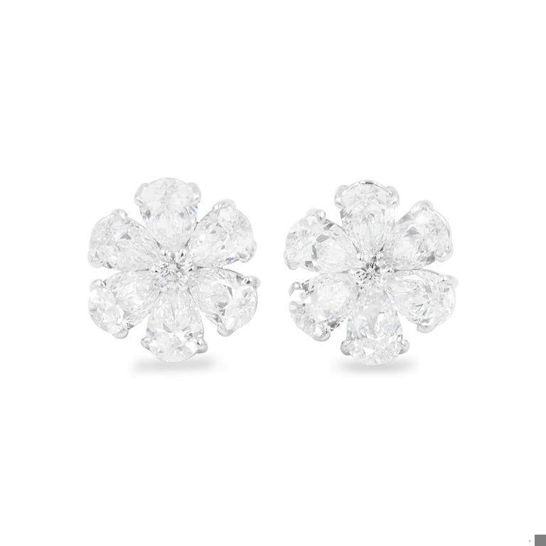 Emilio Jewelry GIA Certified 6.31 Carat Cluster Earring