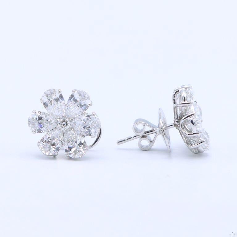 Emilio Jewelry GIA Certified 6.31 Carat Cluster Earring