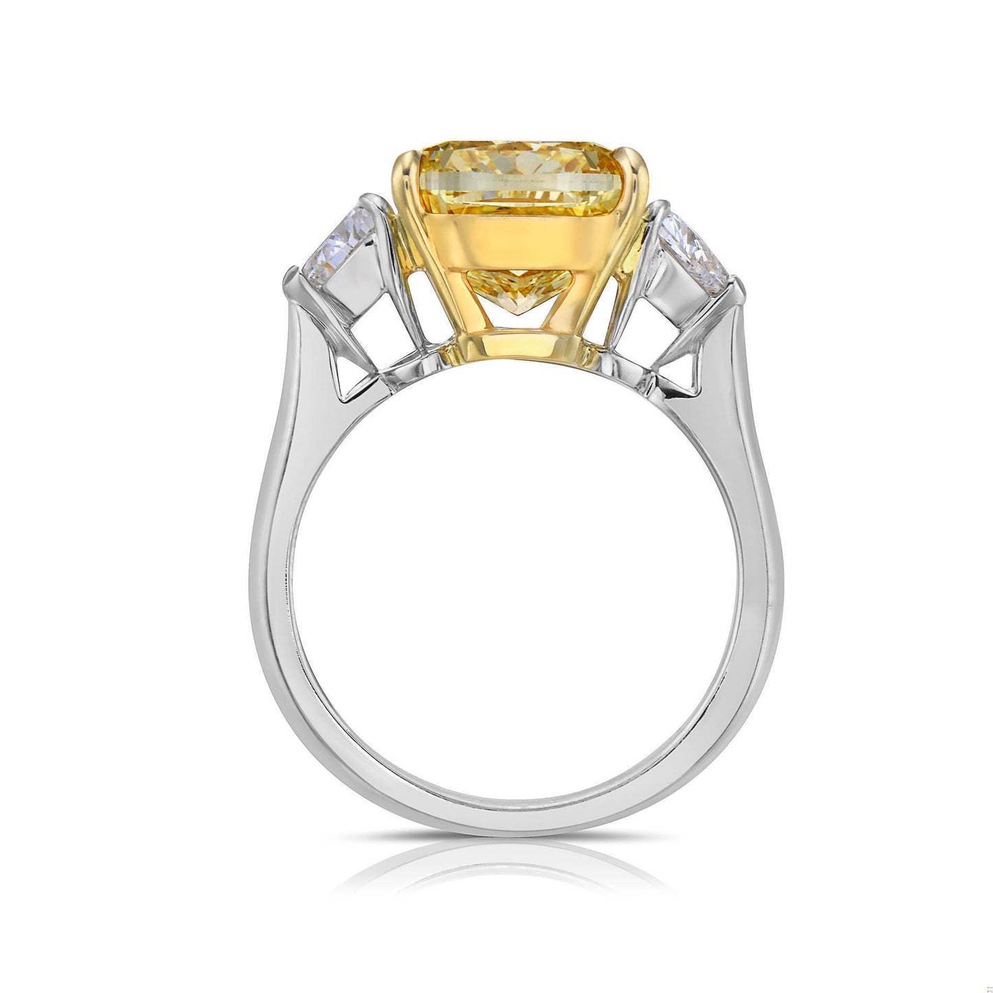 Emilio Jewelry GIA Certified 6.75 Carat Fancy Intense Yellow Diamond Ring