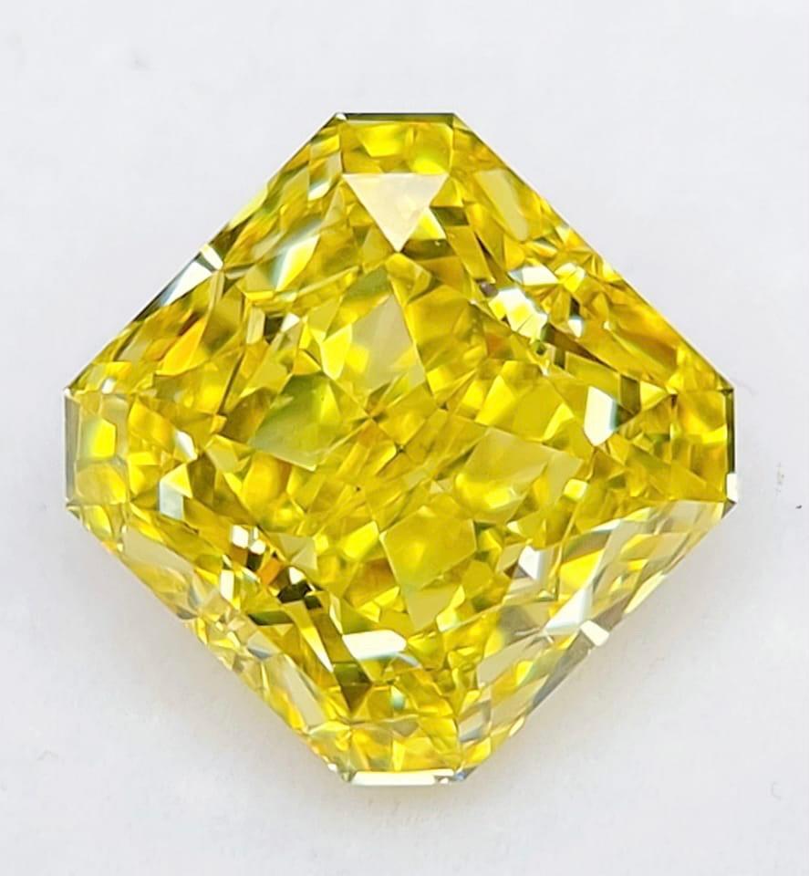 Emilio Jewelry GIA Certified 7.00 Carat Fancy Vivid Yellow Diamond
