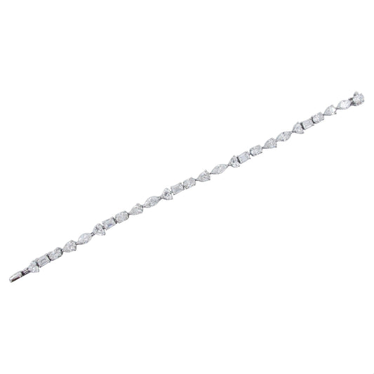 Emilio Jewelry GIA Certified 8.00 Carat Multi Shape Diamond Bracelet