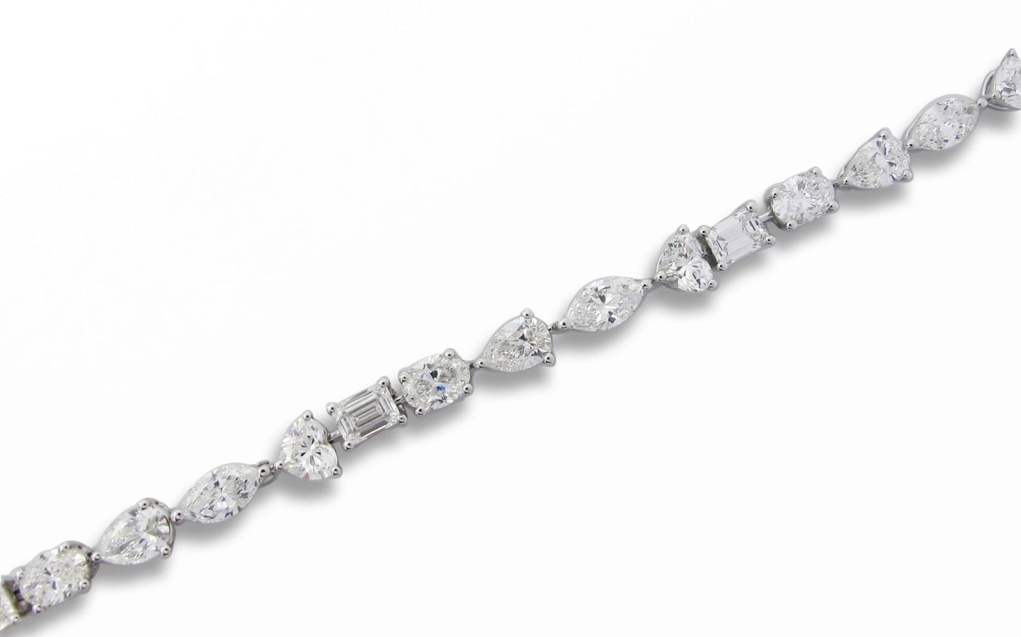 Emilio Jewelry GIA Certified 8.00 Carat Multi Shape Diamond Bracelet