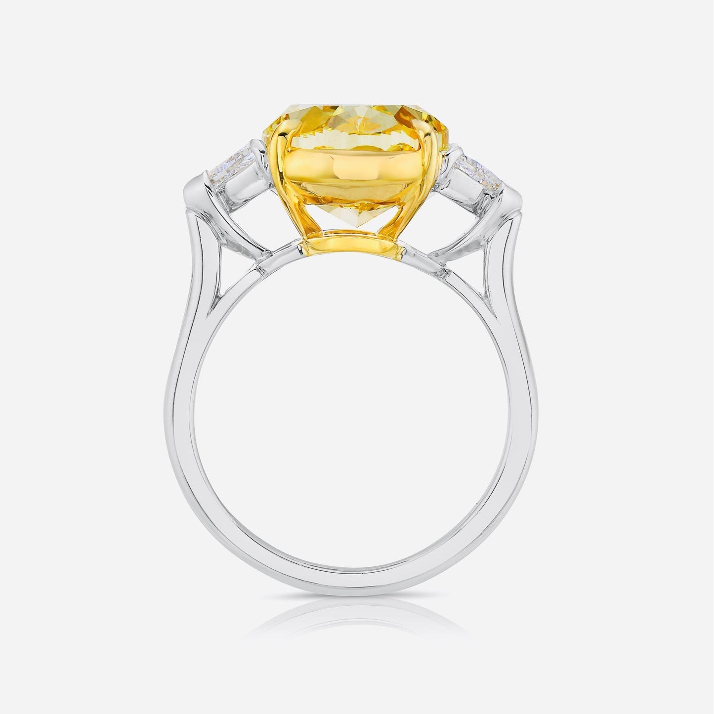 Emilio Jewelry GIA Certified 8.00 Carat Oval Fancy Intense Yellow Diamond Ring