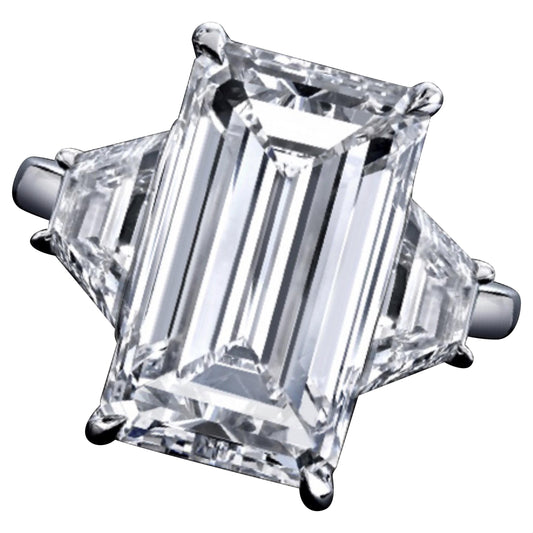 Emilio Jewelry GIA Certified 9.00 Carat Colorless Diamond Ring