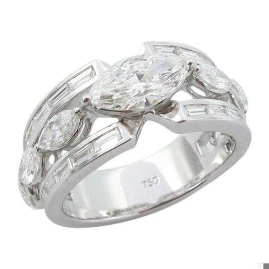 Emilio Jewelry GIA Certified Art Deco Style Ring