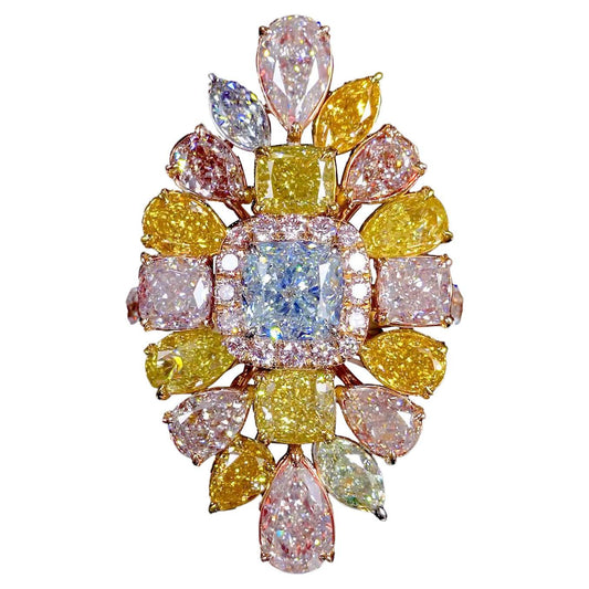 Emilio Jewelry GIA Certified Blue Diamond Flawless Ring