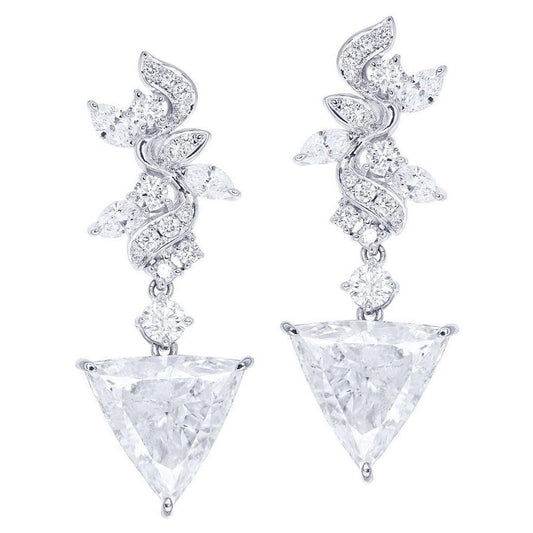 Emilio Jewelry GIA Certified Diamond Shield Earring
