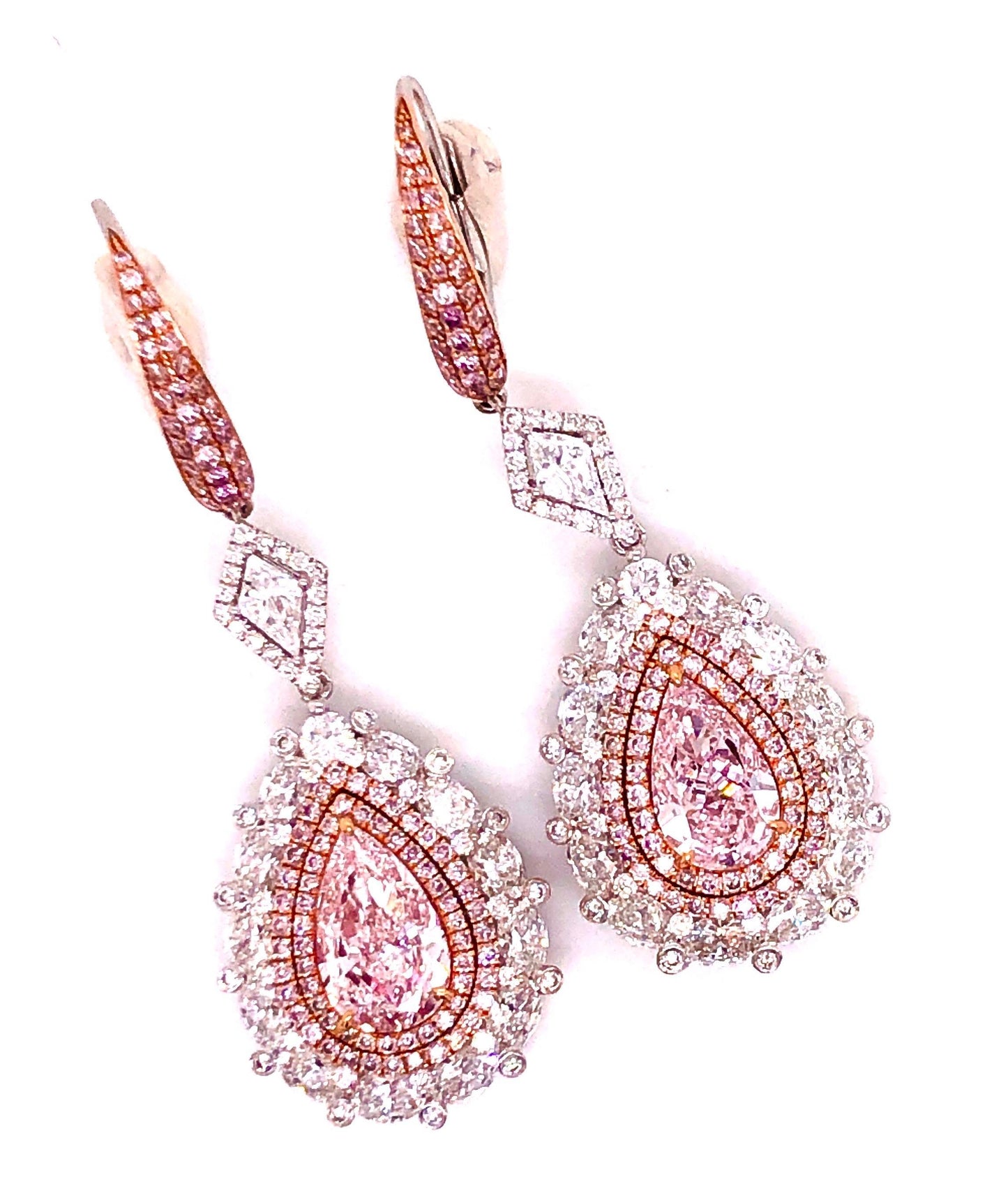 Emilio Jewelry GIA Certified Fancy Pink Diamond Earrings