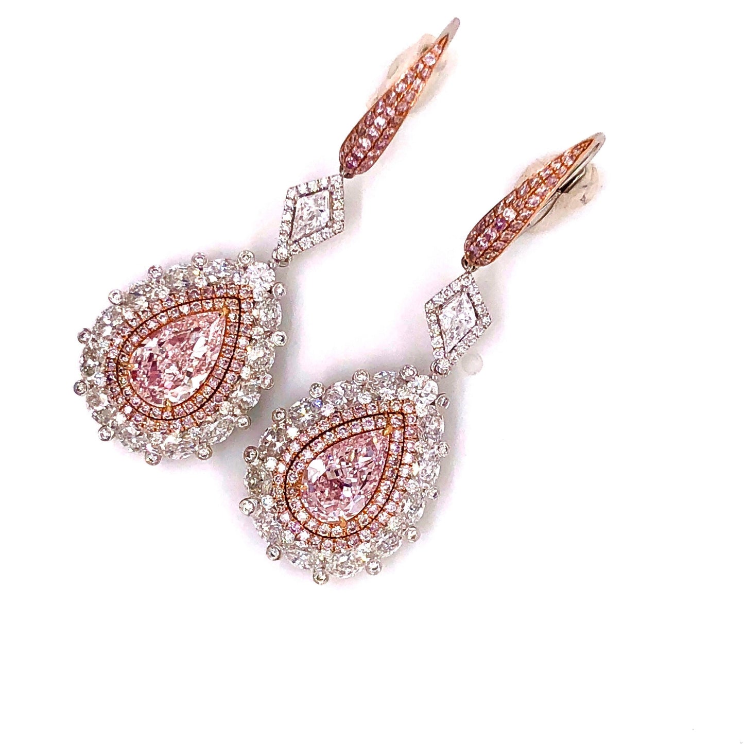 Emilio Jewelry GIA Certified Fancy Pink Diamond Earrings