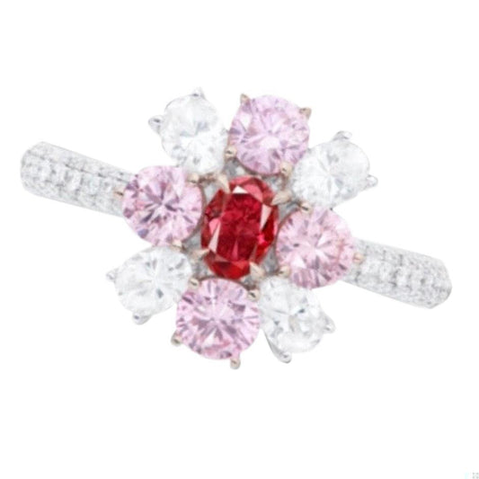 Emilio Jewelry GIA Certified Fancy Pure Red Diamond Ring