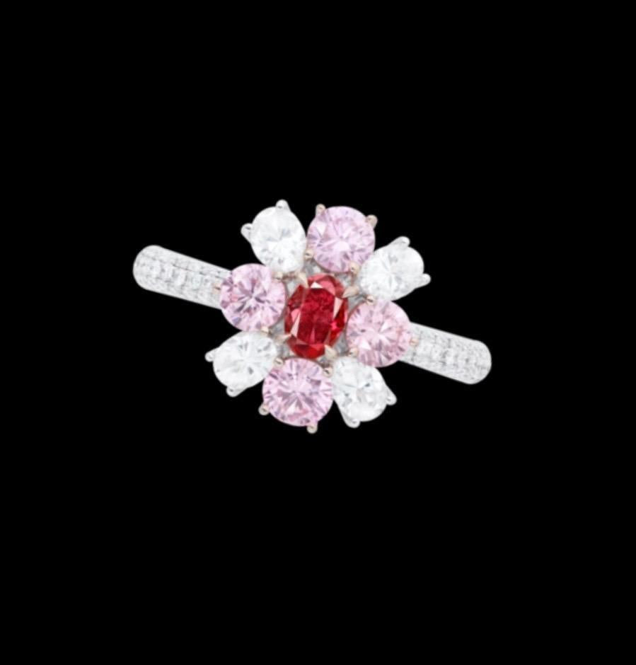 Emilio Jewelry GIA Certified Fancy Pure Red Diamond Ring