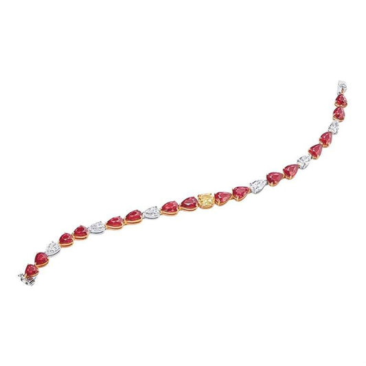 Emilio Jewelry GIA Certified Natural Ruby Diamond Bracelet