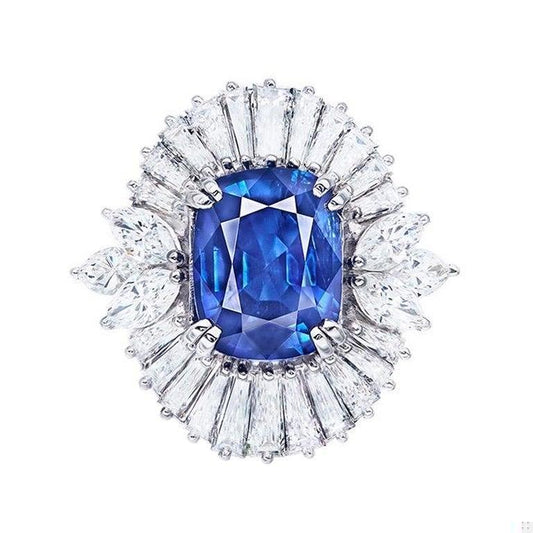 Emilio Jewelry GIA Certified No Heat Burma Sapphire Ring