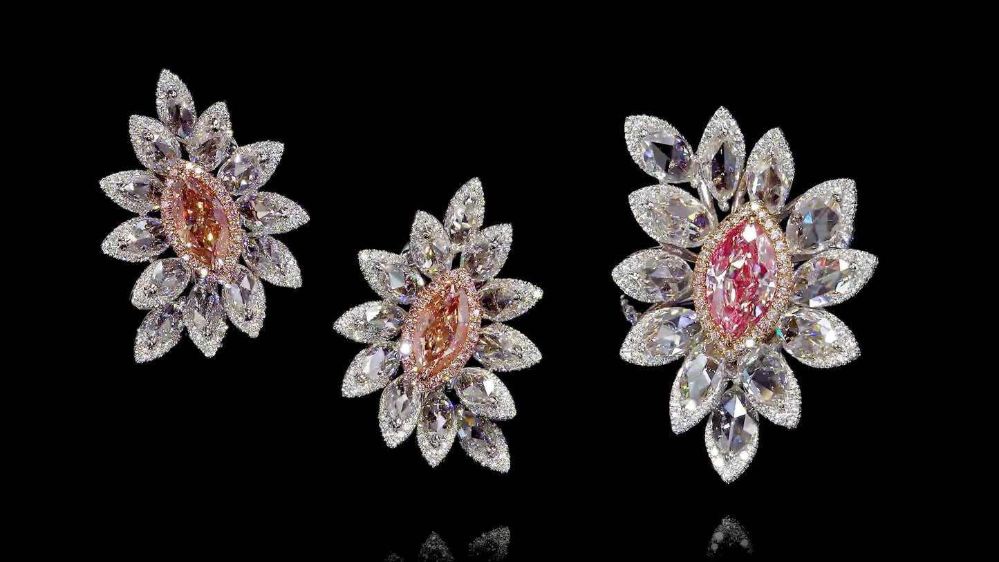 Emilio Jewelry GIA Certified Pink Diamond Suite