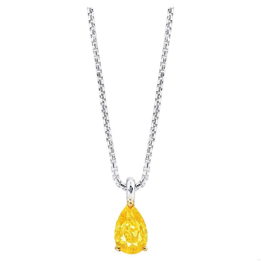 Emilio Jewelry GIA Certified Vivid Orange Diamond Necklace