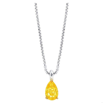 Emilio Jewelry GIA Certified Vivid Orange Diamond Necklace