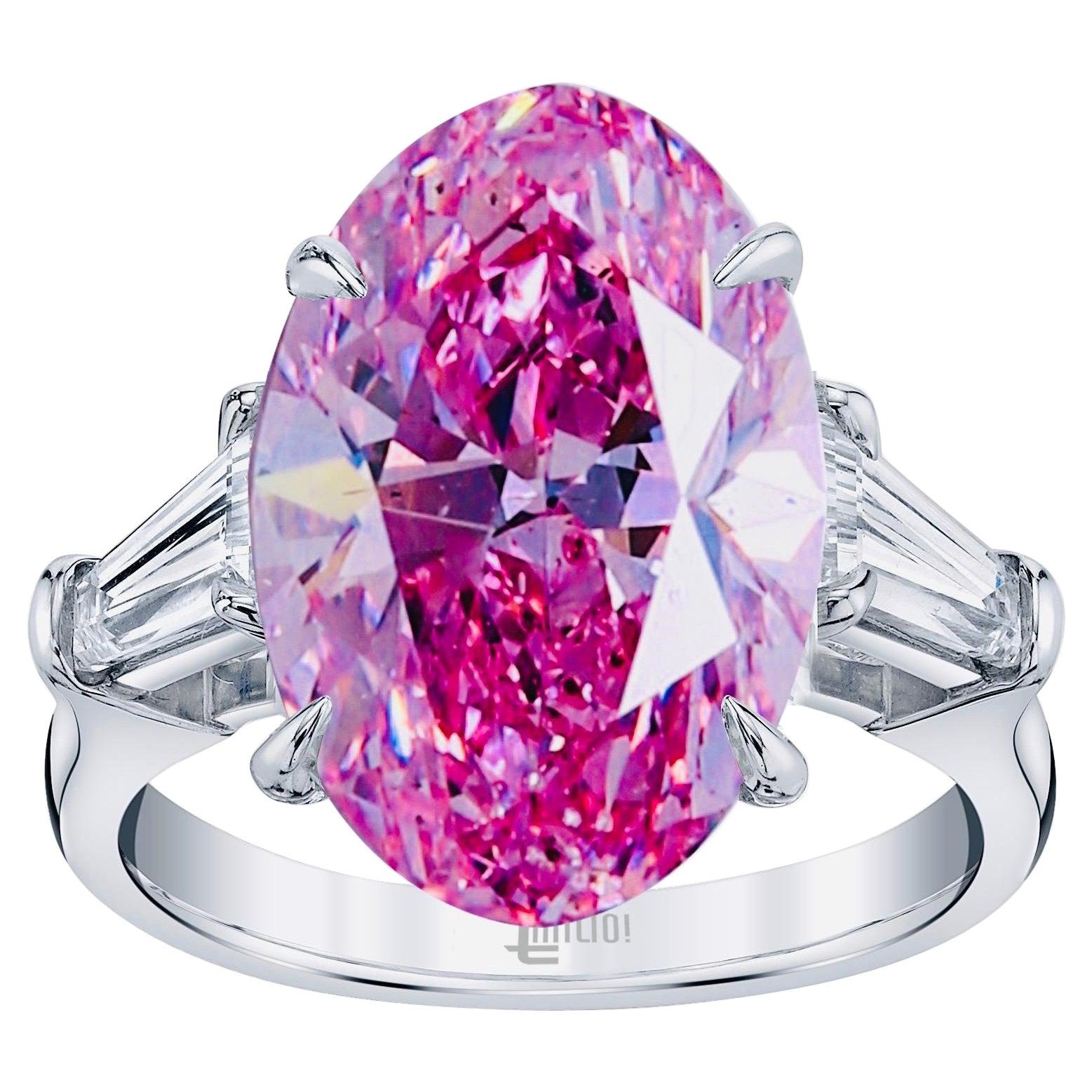 Emilio Jewelry Gia Certified Carat Vivid Pink Diamond Ring