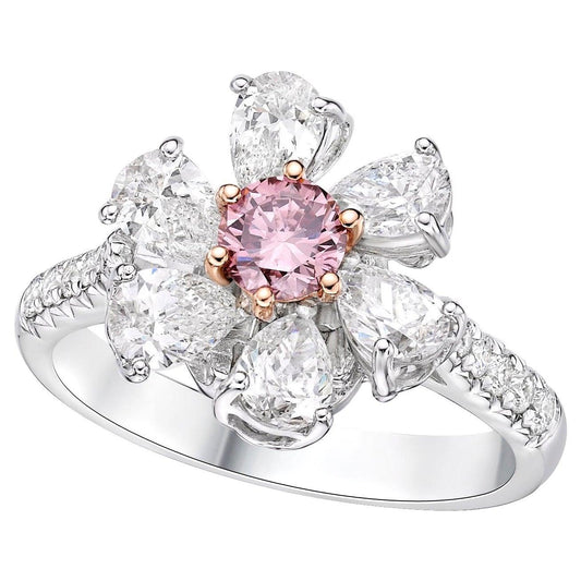 Emilio Jewelry Gia Certified 2.02 Carat Fancy Pink Diamond Ring