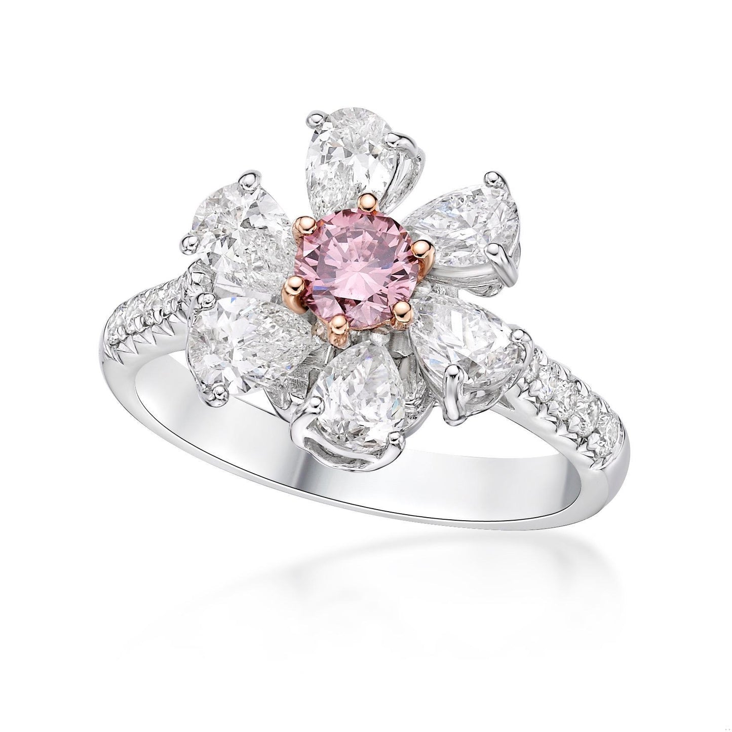 Emilio Jewelry Gia Certified 2.02 Carat Fancy Pink Diamond Ring