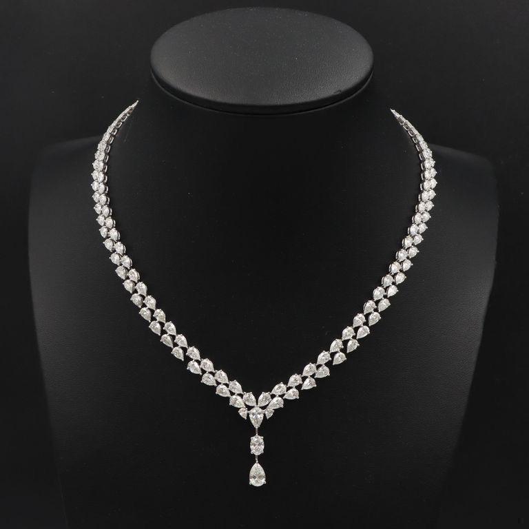 Emilio Jewelry Gia Certified 28.00 Carat Diamond Necklace