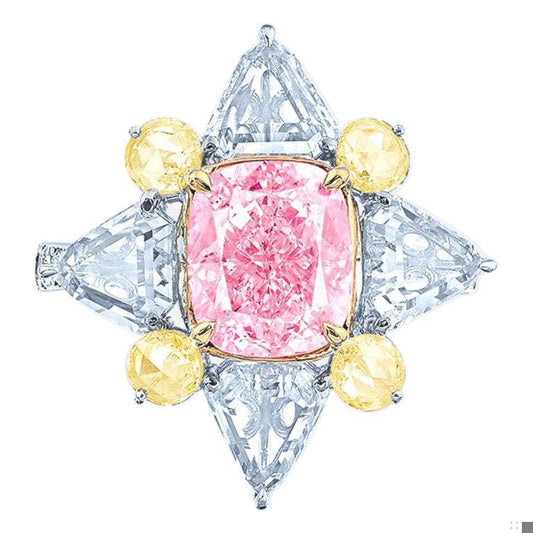 Emilio Jewelry Gia Certified 3.00 Carat Baby Pink Diamond Ring