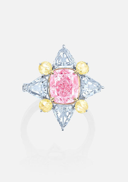 Emilio Jewelry Gia Certified 3.00 Carat Baby Pink Diamond Ring