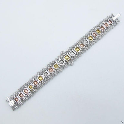 Emilio Jewelry Gia Certified 30.50 Carat Natural Fancy Color Diamond Bracelet