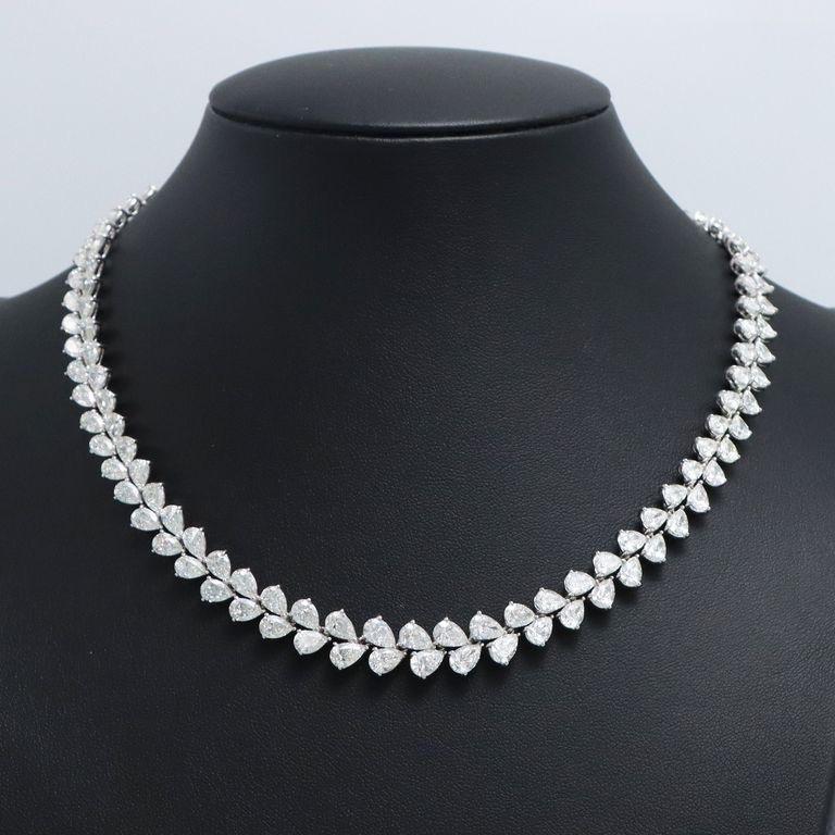 Emilio Jewelry Gia Certified 38.00 Carat Diamond Wreath Necklace