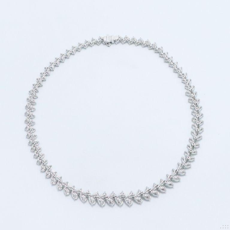 Emilio Jewelry Gia Certified 38.00 Carat Diamond Wreath Necklace