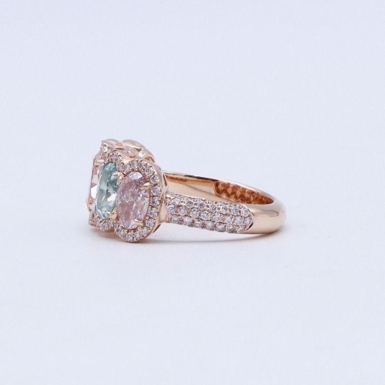 Emilio Jewelry Gia Certified 4.78 Carat Natural Exotic Fancy Color Diamond Band