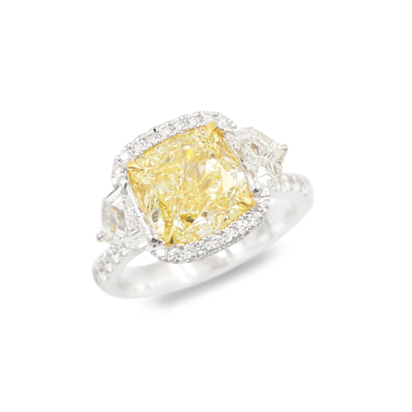 Emilio Jewelry Gia Certified 5.00 Carat Flawless Fancy Yellow Diamond Ring